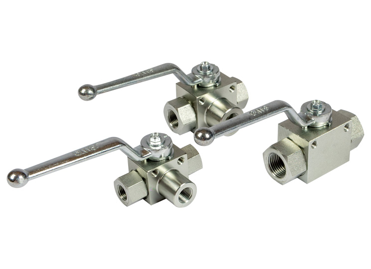 three ball valves