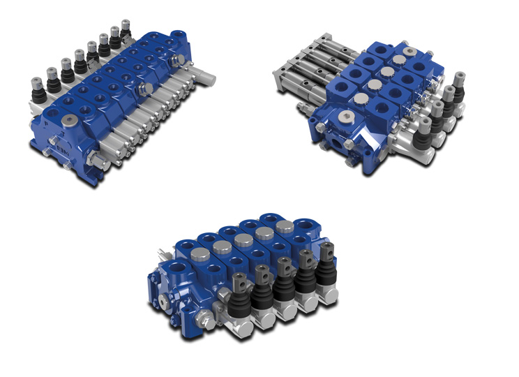 three sectional valves of the manufacturer Hydrocontrol