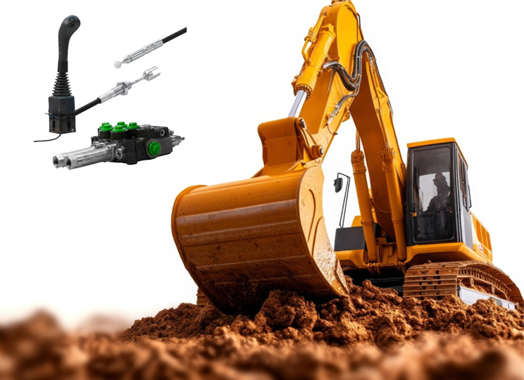 Bagger und das Hydraulik Set Frontladersteuerung